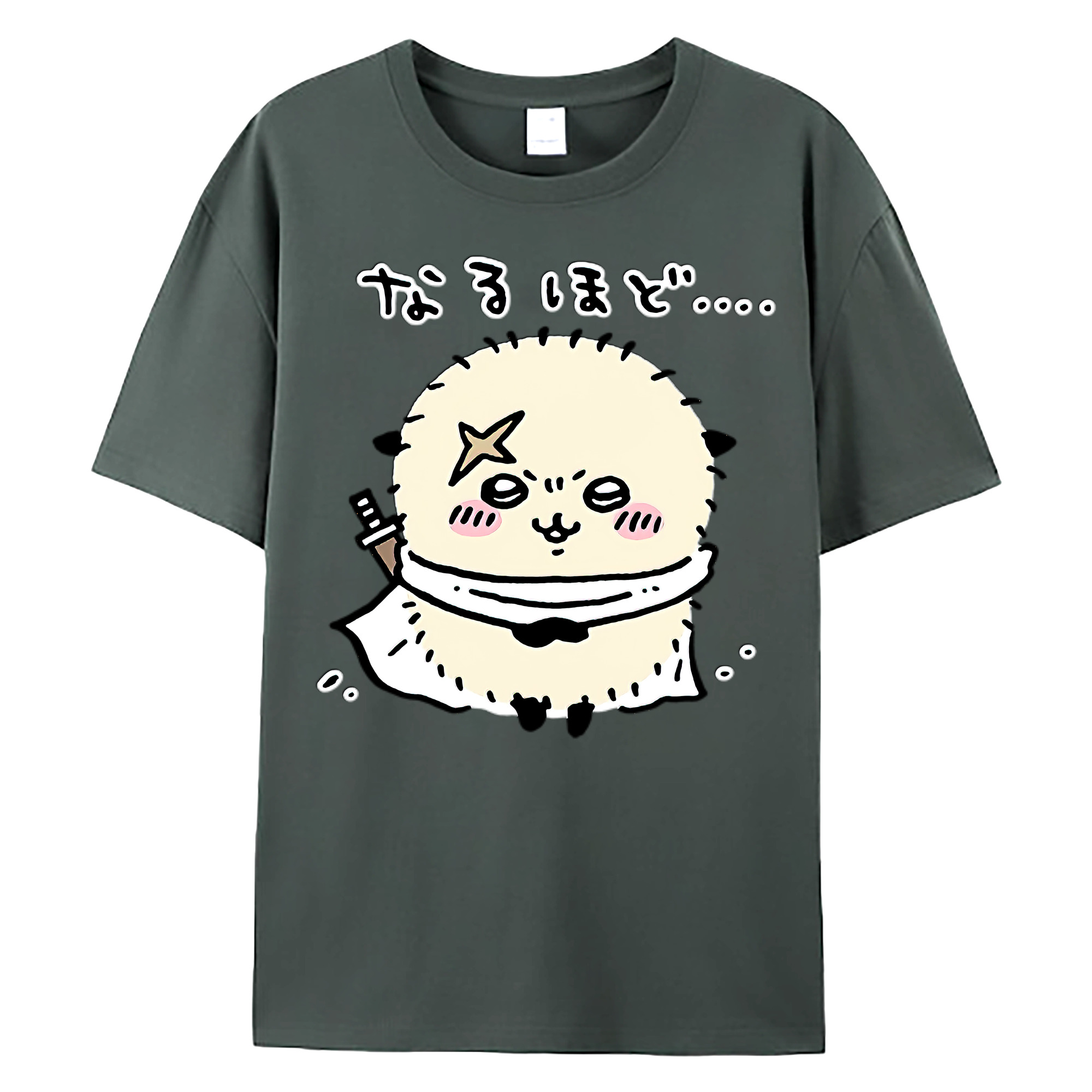 （画像用） ちいかわ ラッコ Chii-kawa Sea otter 綿100％ メンズ半袖Tシャツ｜肌触りやわらか＆通気性